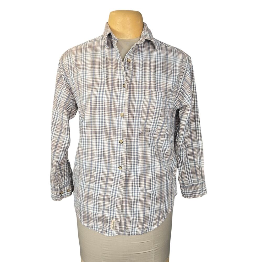 Woolrich Original Outdoorwear Plaid Button Down Shirt Womens M Cotton Rustic Y2K